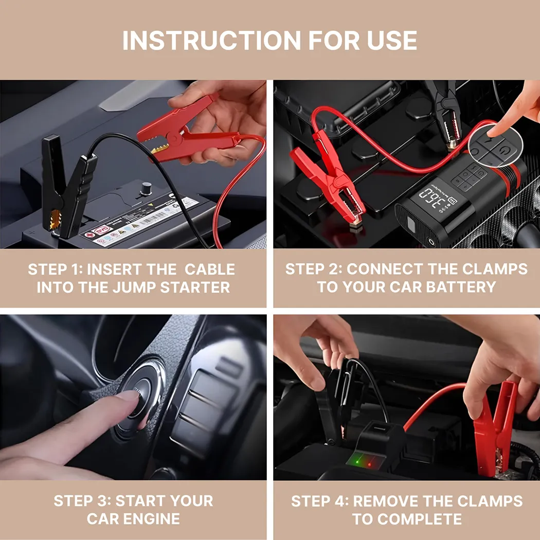 Car Jump Starter With Air Compressor Rescuer Gallery 4