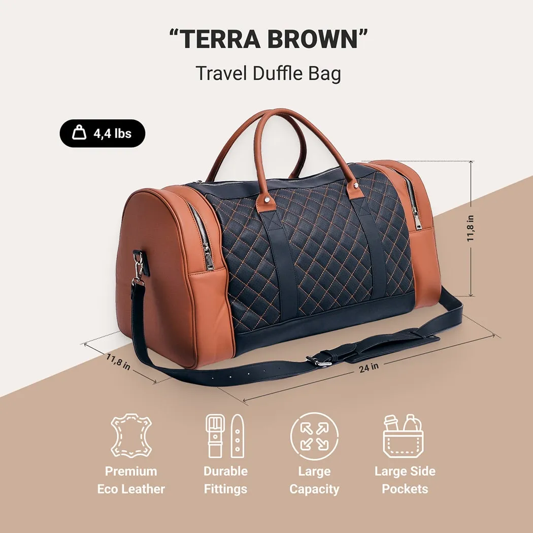 Travel Duffle Bag Terra Brown Gallery 2