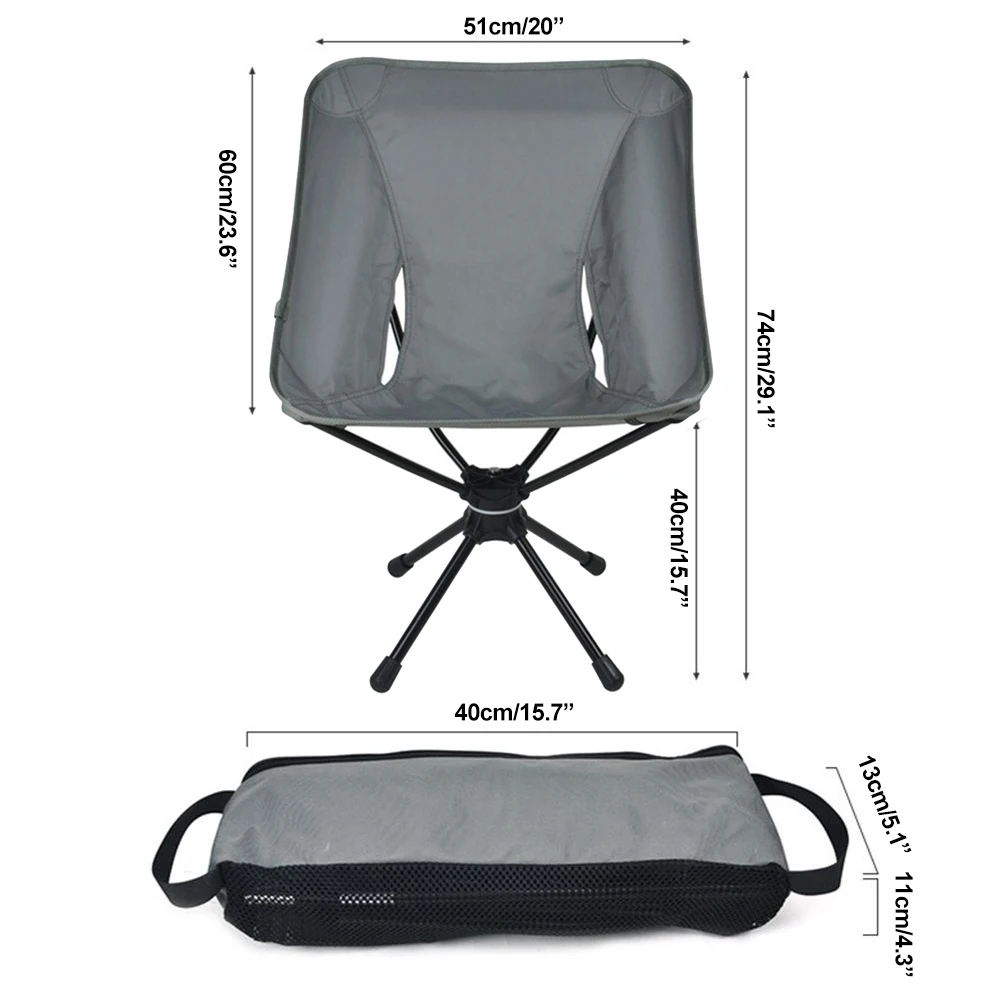 Desert&Fox Swivel Detachable Chairs Camping Folding Chair Outdoor Backpacking Lightweight Seat with Carry Bag for Fishing Hiking Desert&Fox Swivel Detachable Chairs Camping Folding Chair Outdoor Backpacking Lightweight Seat with Carry Bag for Fishing Hiking