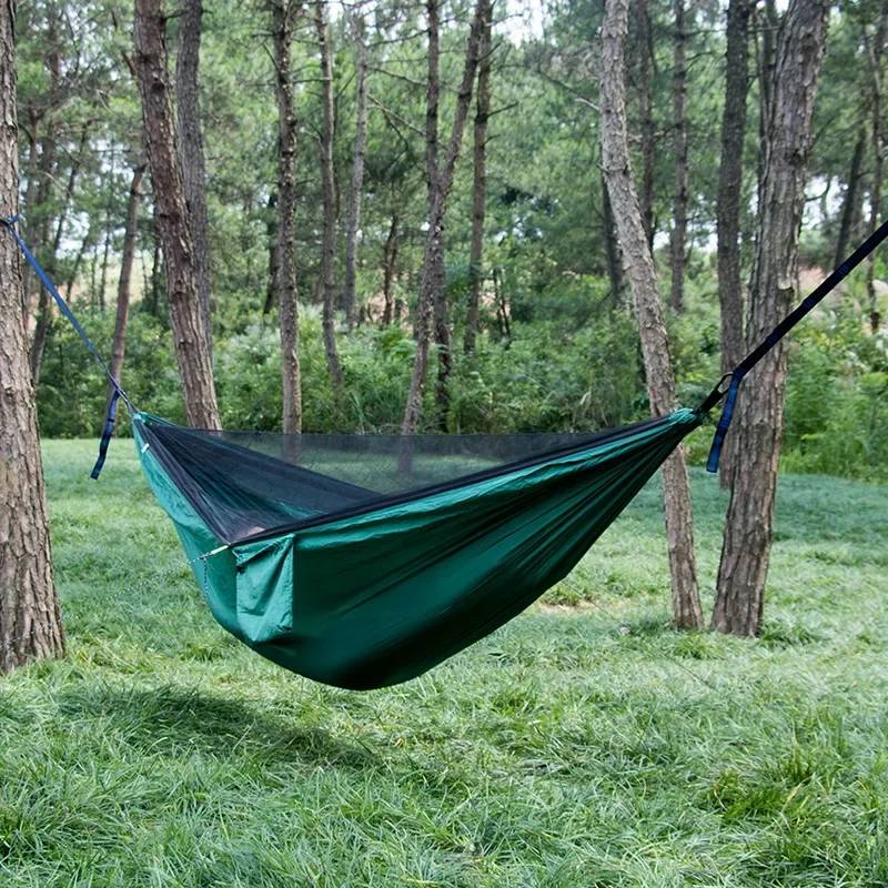 Portable Quick Setup 290*140cm Travel Outdoor Camping Hammock Hanging Sleeping Swing Bed with Mosquito Net Portable Quick Setup 290*140cm Travel Outdoor Camping Hammock Hanging Sleeping Swing Bed with Mosquito Net